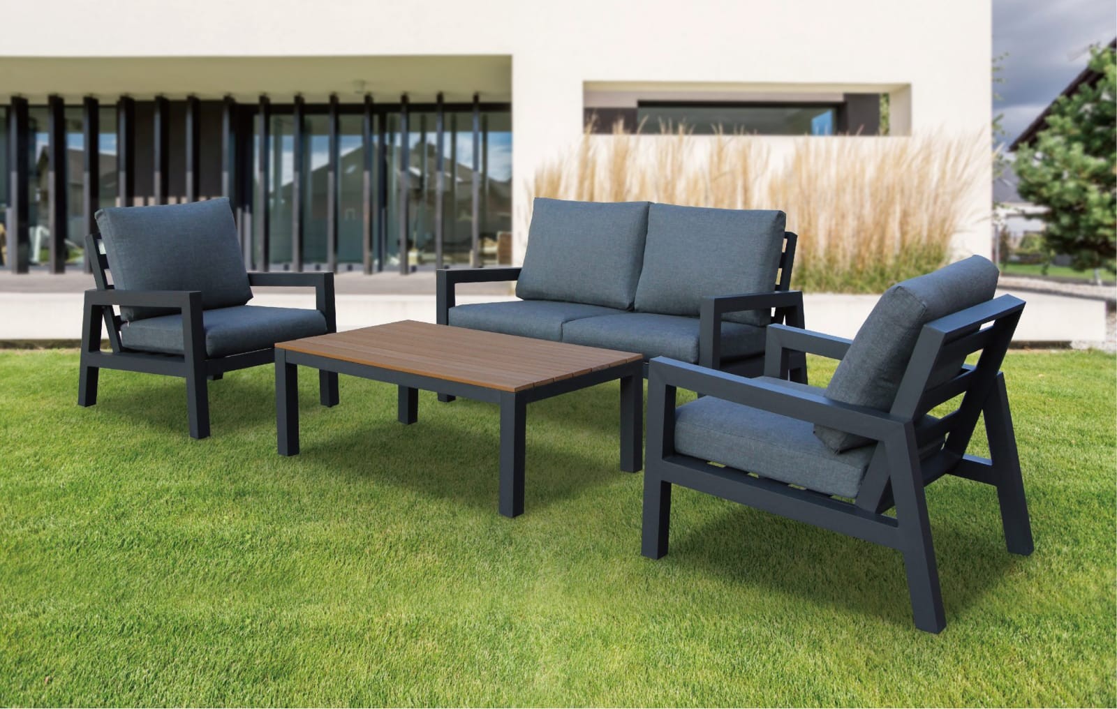 פינת ישיבה דו מושבית דגם לונדון שלדה שחורה פינת ישיבה דו מושבית דגם לונדון שלדה שחורה